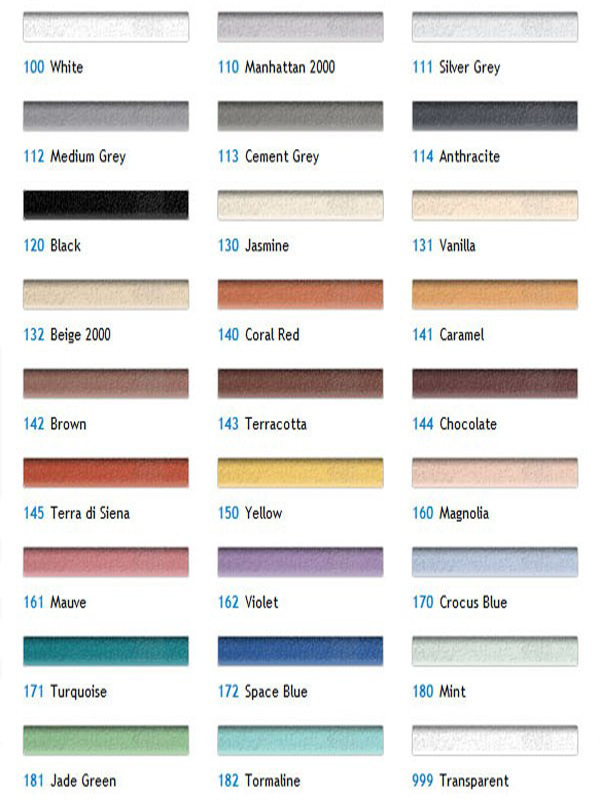 Mapei Charcoal Grout Colour Chart