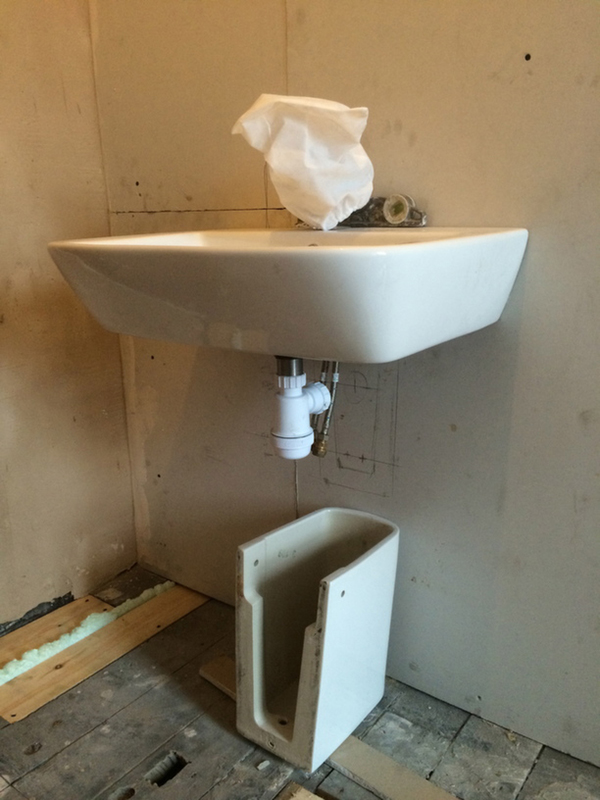 Fitting A Wall Hung Basin On A Stud Wall Uk Bathroom Guru