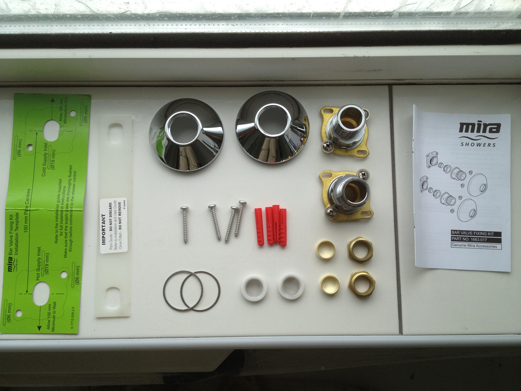 Mira Bar Valve Fixing Kit Parts