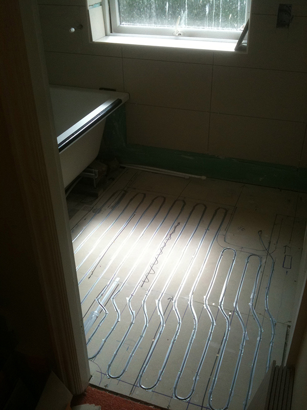 After The Floor Has Been Over-Boarded, The Underfloor Heating Cable Can Be Laid Out