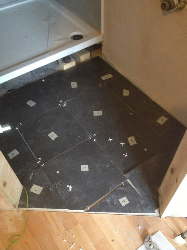 Laying Floor Tiles In An En-Suite