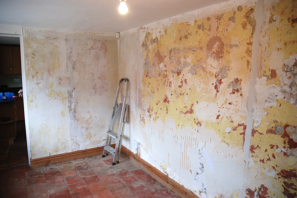 Peeling Wallpaper Must Be Removed Prior To Tiling