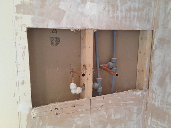 How To Fit Bar Mixer Shower Pipework In A Stud Wall - How To Build A Stud Wall For Bathroom