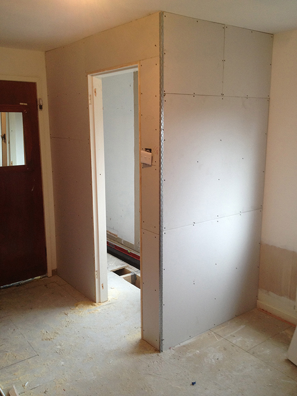 Boarded Out En Suite For Plastering With Bathroom Installation In Leeds