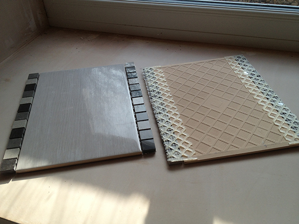 Using A Mosaic Mesh Backing Sheet To Fit Mosaics With Bathroom Installation In Leeds