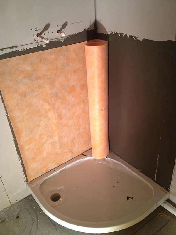 Tanking A Shower With Waterproof Matting With Bathroom Installation In Leeds