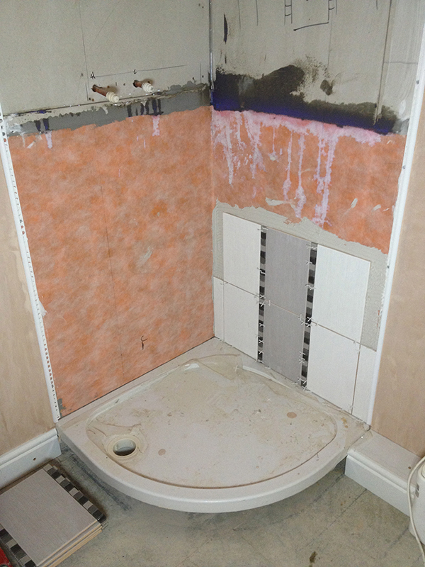 Tiling A Tanked Shower Enclosure With Bathroom Installation In Leeds