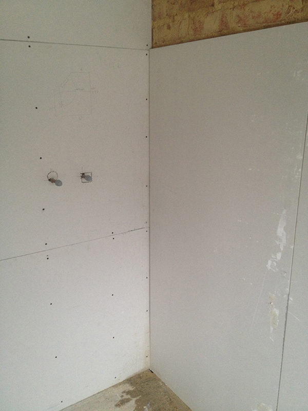 Wall Reboarding Prior To Tiling With Bathroom Installation In Leeds