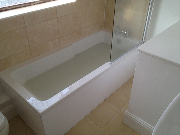 Shower Bath With Solid Panels With Bathroom Installation In Leeds