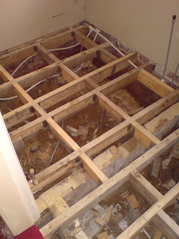 Building A Tiled Floor From Scratch With Bathroom Installation In Leeds
