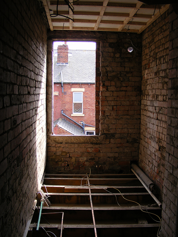 Bathroom With Old Rotten Floor Removed With Bathroom Installation In Leeds