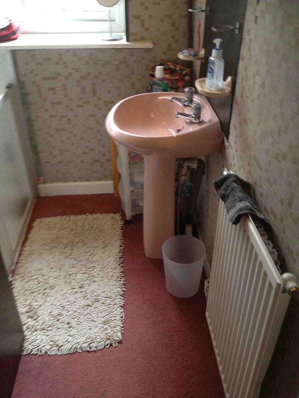 Basin Before With Bathroom Installation In Leeds