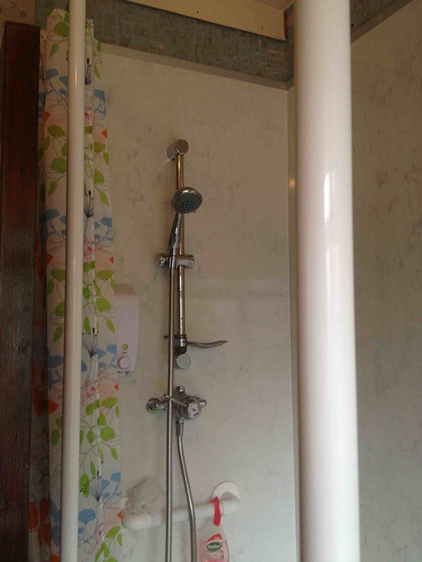 Shower Before With Bathroom Installation In Leeds