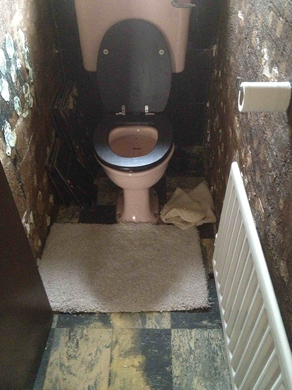WC Prior To Refurbishment With Bathroom Installation In Leeds