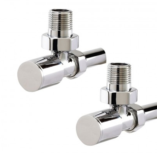 Angled Manual Radiator Valves With Bathroom Installation In Leeds