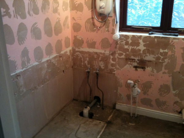 Existing Bathroom With Suite Removed With Bathroom Installation In Leeds