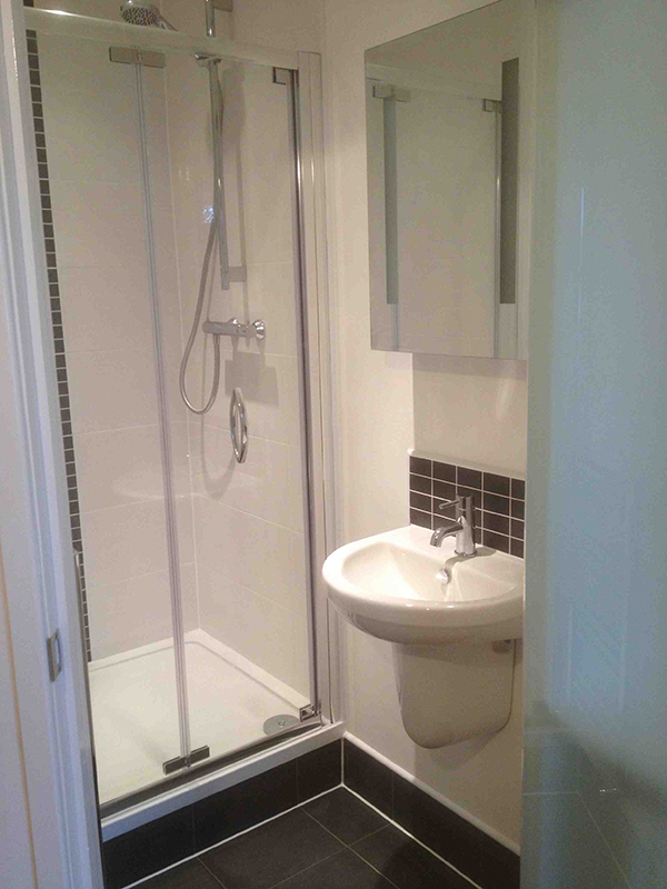 Half Tiled Shower Room With Bathroom Installation In Leeds
