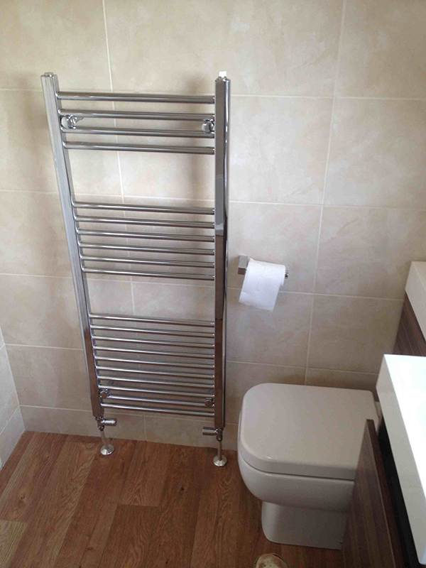 Chrome Towel Radiator With Bathroom Installation In Leeds