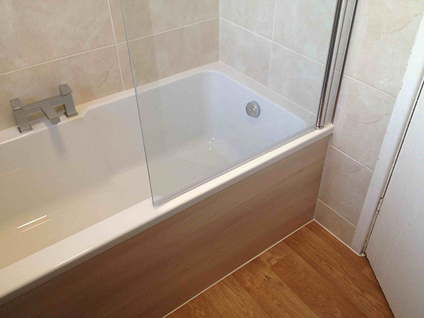 Colour Co-ordinated Solid Bath Panel With Bathroom Installation In Leeds
