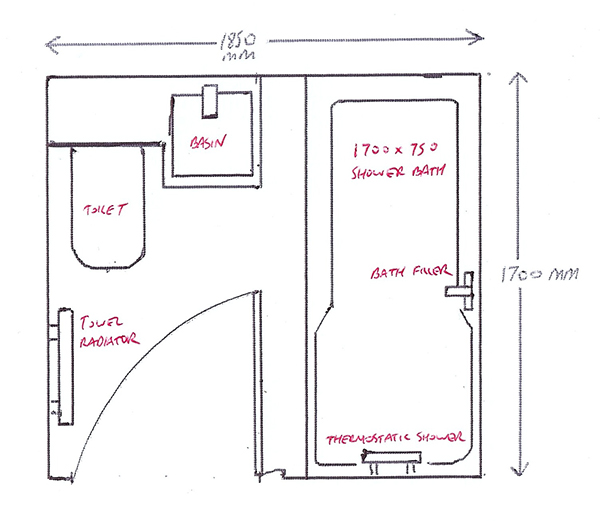Small Bathroom Plan With Bathroom Installation In Leeds