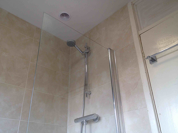 Thermostatic Shower Plus Inline Fan With Bathroom Installation In Leeds