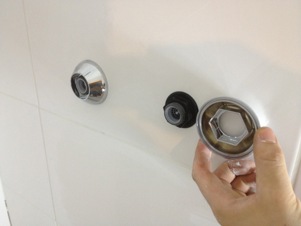 Attaching Chrome Collars With Bathroom Installation In Leeds