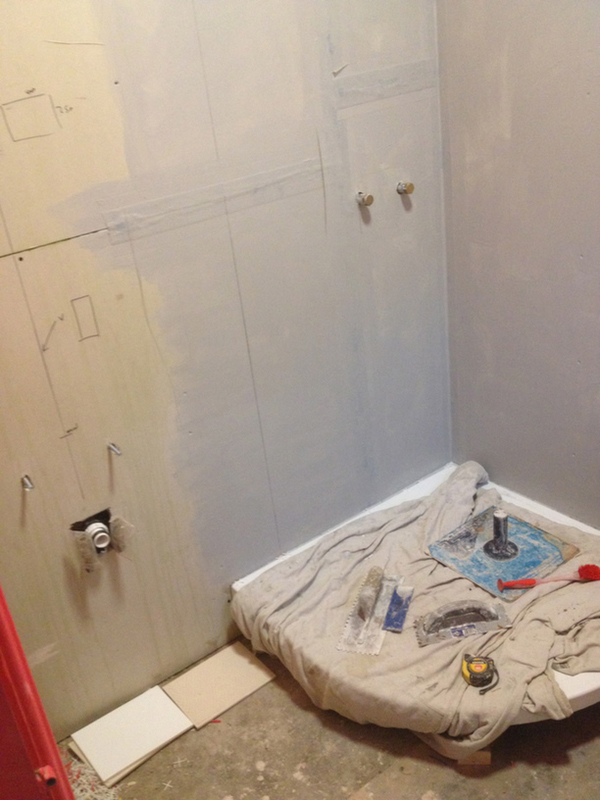 Boarded And Tanked Bathroom Wall With Bathroom Installation In Leeds