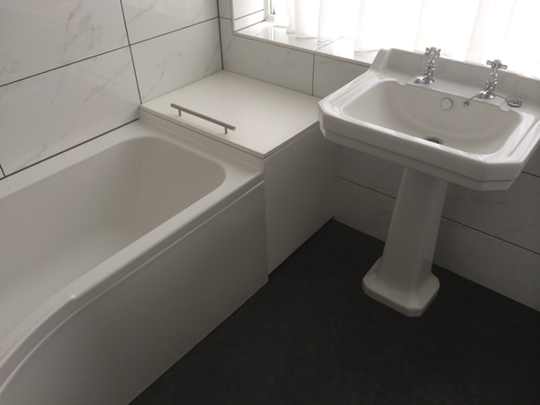 Integrated Storage And Traditional Basin With Bathroom Installation In Leeds