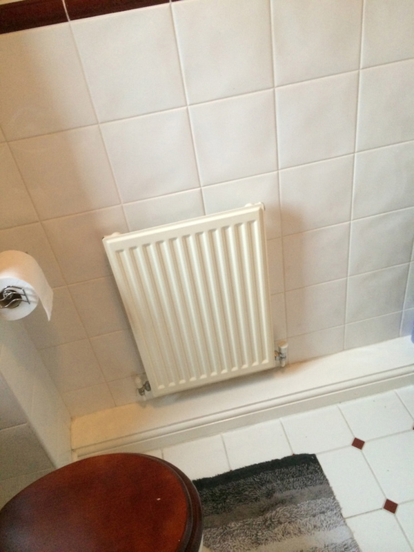 Old Radiator And Shower Waste With Bathroom Installation In Leeds