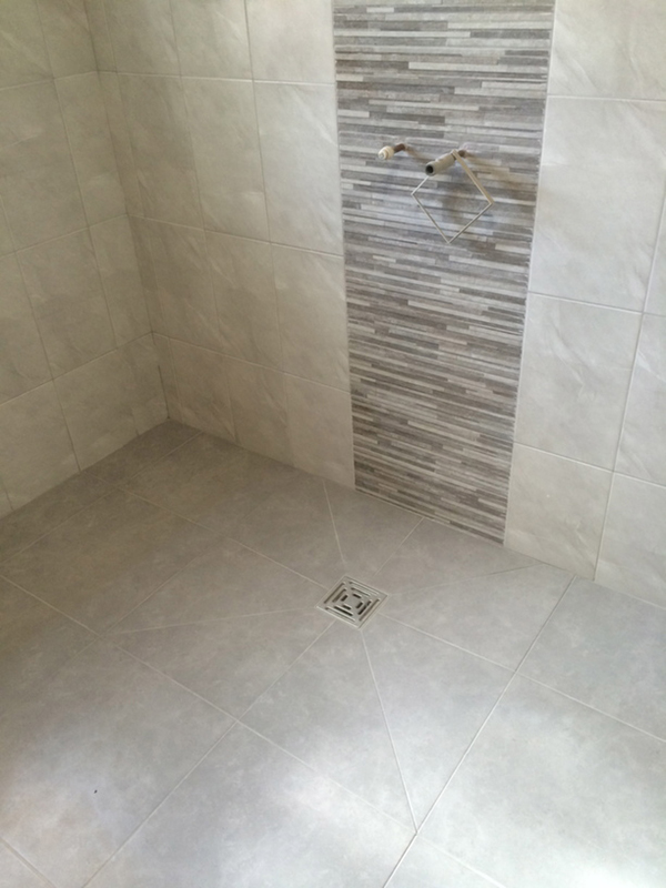 Fully Tiled, Grouted And Sealed Wet Room Tray With Bathroom Installation In Leeds