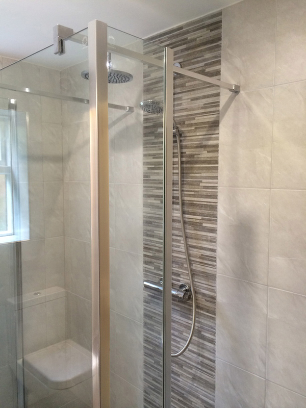 Feature Wall Tiles With Bathroom Installation In Leeds