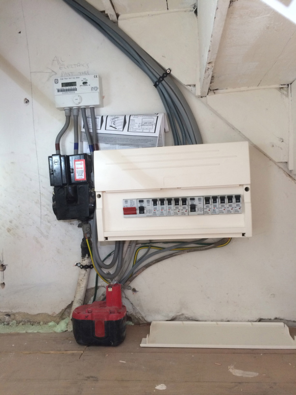 Relocated And Updated Fuse Box With Bathroom Installation In Leeds