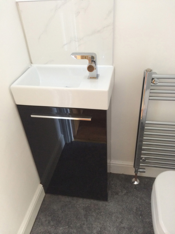 Small Vanity Unit With Bathroom Installation In Leeds
