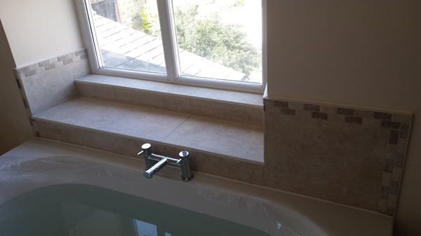 Tiling A Window Cill With Bathroom Installation In Leeds