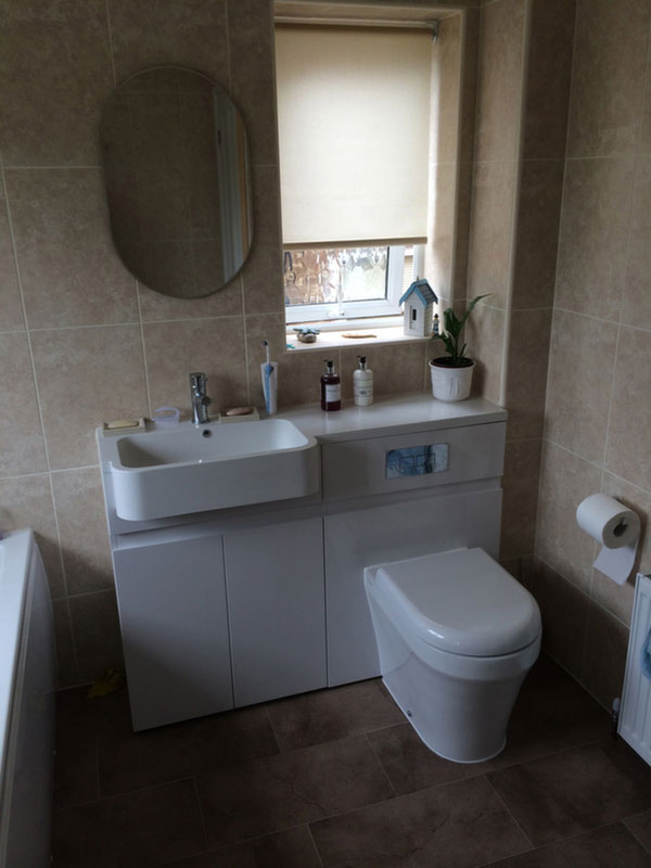 Combined WC And Basin Vanity Unit With Bathroom Installation In Leeds
