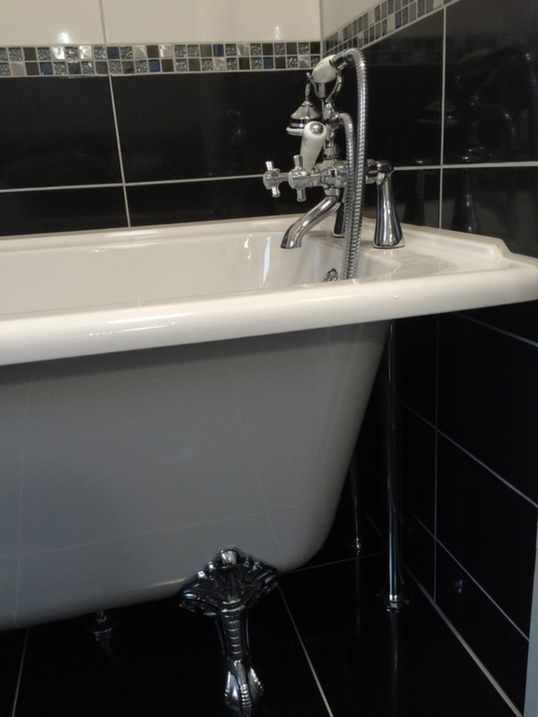 Freestanding Bath With Chrome Waste And Overflow With Bathroom Installation In Leeds