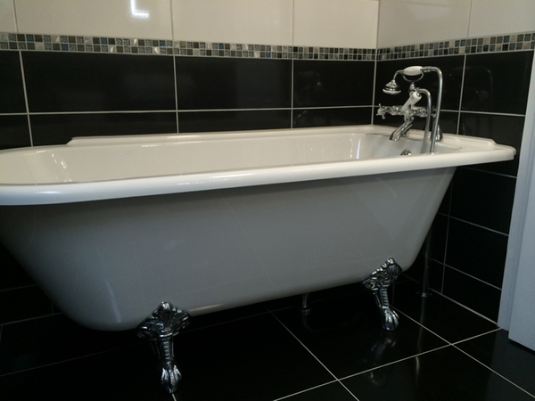 Freestanding Bath In Traditional Bathroom With Bathroom Installation In Leeds