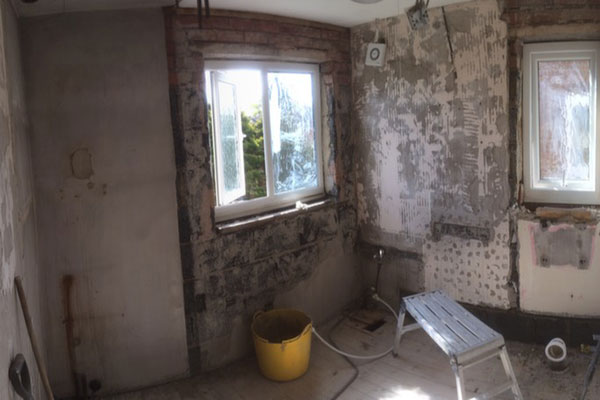 Gutted Bathroom Prior To Retiling With Bathroom Installation In Leeds