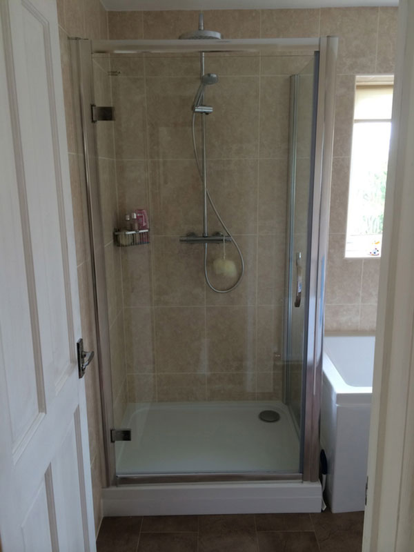 Large Shower Enclosure With Thermostatic Shower With Bathroom Installation In Leeds