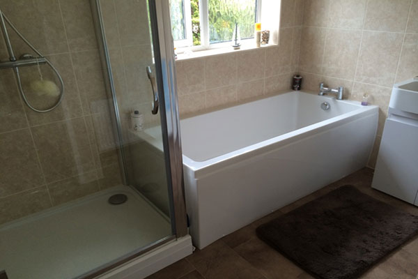 Bath And Shower In Same Room With Bathroom Installation In Leeds