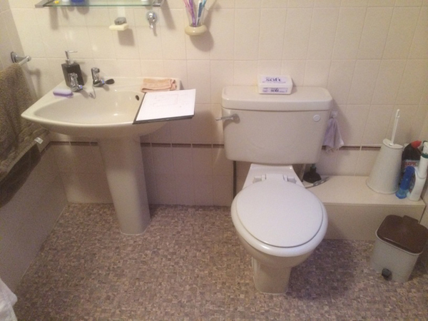 WC And Basin Before Renovation With Bathroom Installation In Leeds