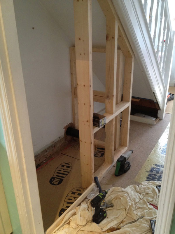 Studwork For Downstairs With Bathroom Installation In Leeds