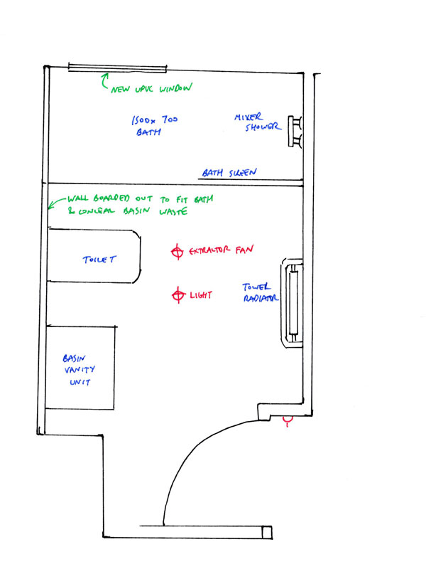 Tiny Shower Room Plan With Bathroom Installation In Leeds