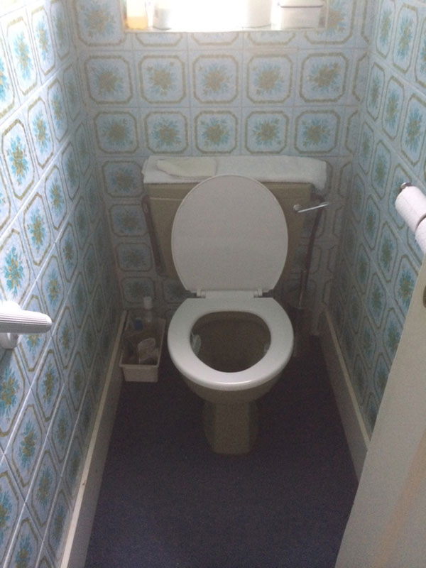 Toilet Prior To Renovation With Bathroom Installation In Leeds