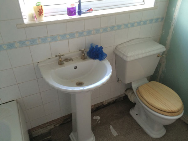WC And Basin Prior To Replacement With Bathroom Installation In Leeds