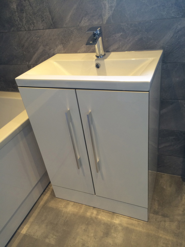 Floor Standing Vanity Unit With Bathroom Installation In Leeds