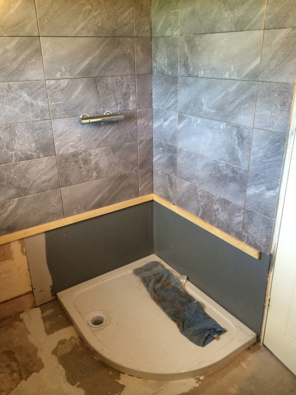 Half Tiled Shower Enclosure With Bathroom Installation In Leeds