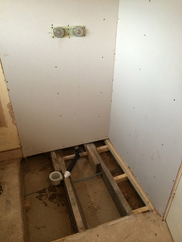 Strengthening Flooring Under Shower Tray With Bathroom Installation In Leeds