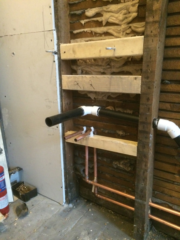 Fitting A Wall Hung Basin On Stud Uk Bathroom Guru - How To Install Wall Hung Sink