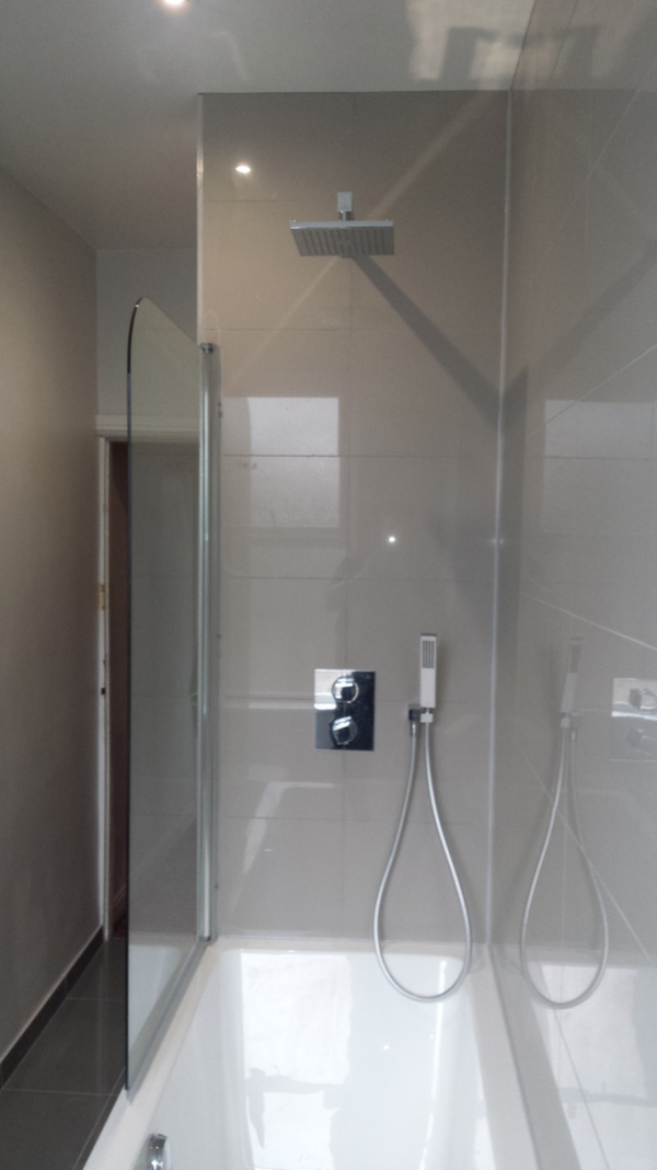 Concealed Shower With Porcelain Wall Tiles With Bathroom Installation In Leeds